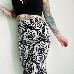 damask pencil skirt
